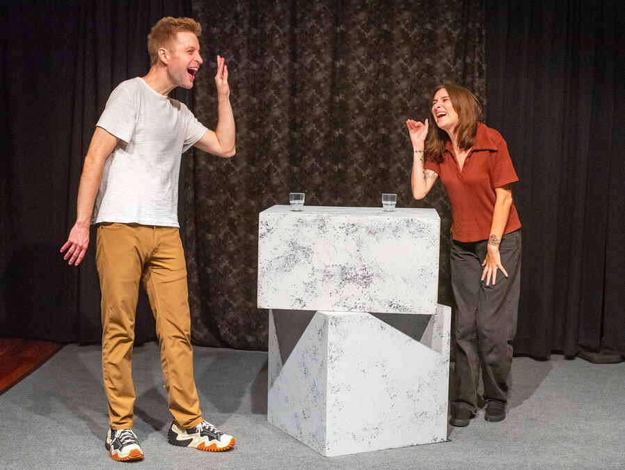 Onstage during "English Made Simple" with The Next Stage (August 2025)